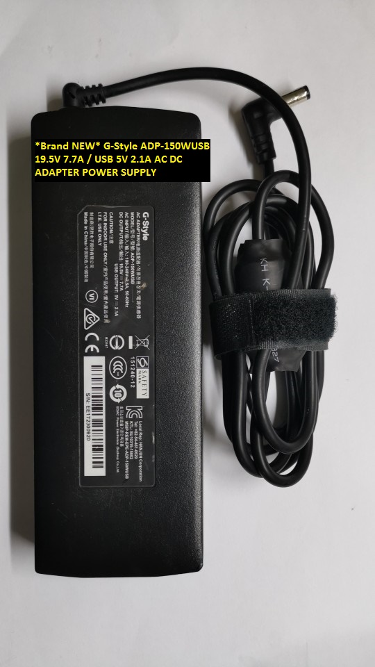 *Brand NEW* AC100-240V 5.5*2.5 ADP-150WUSB G-Style 19.5V 7.7A / USB 5V 2.1A AC DC ADAPTER POWER SUPPLY - Click Image to Close